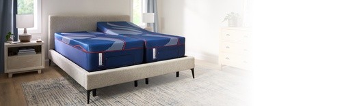 Split King Posturepedic Elite mattress with a white background