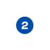 Round blue number 2 icon