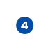 Round blue number 4 icon
