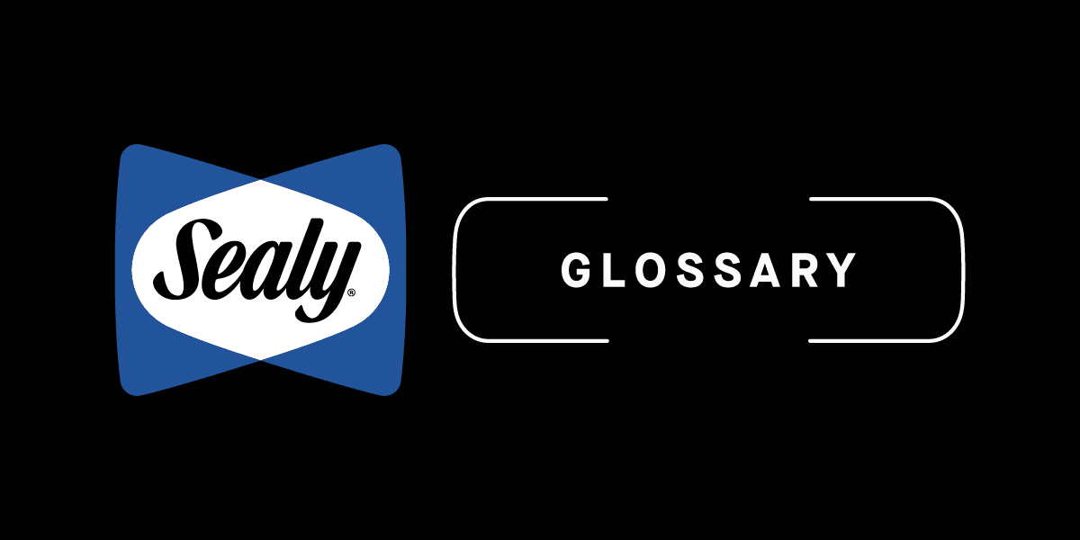 A banner with the Sealy logo and the word "Glossary"