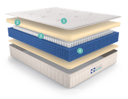 inside the layers of a sealy naturals mattress