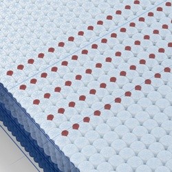 close up placement of the patented Max Support coils within a posturepedic mattress